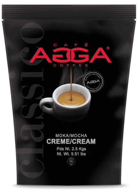 AGGA Moka Creme 2500g Grains/AGGA Mocha Cream 2500g Whole Bean