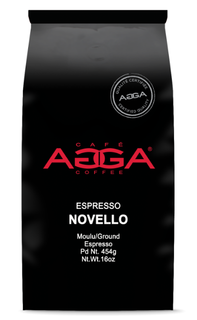 AGGA Espresso Novello 454g Moulu Espresso/AGGA Espresso Novello 16oz Espresso Ground